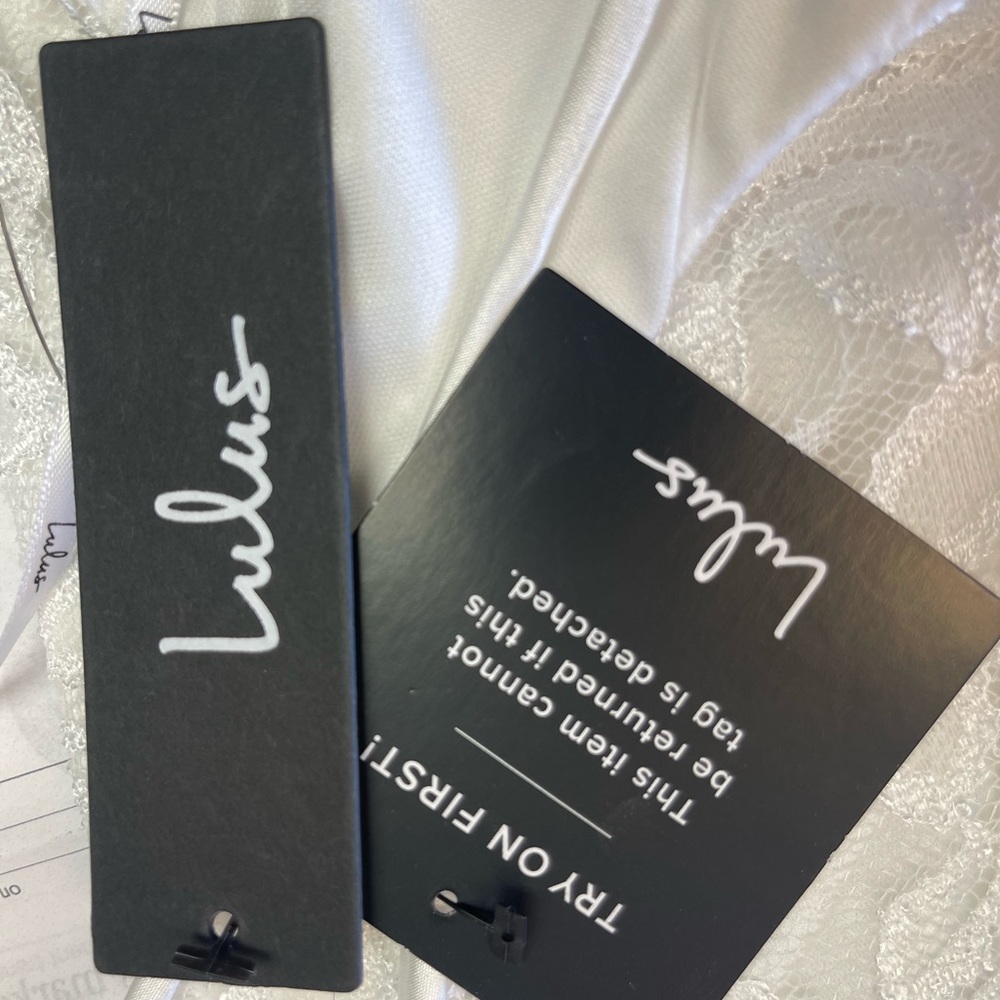 Lulu's White Lace Bralette Crop Top - Picture 8 of 9